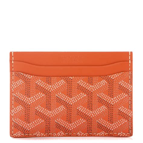 goyard cardholder orange